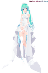 [MMD,Tda] Miku Wedding Dress [DL!]