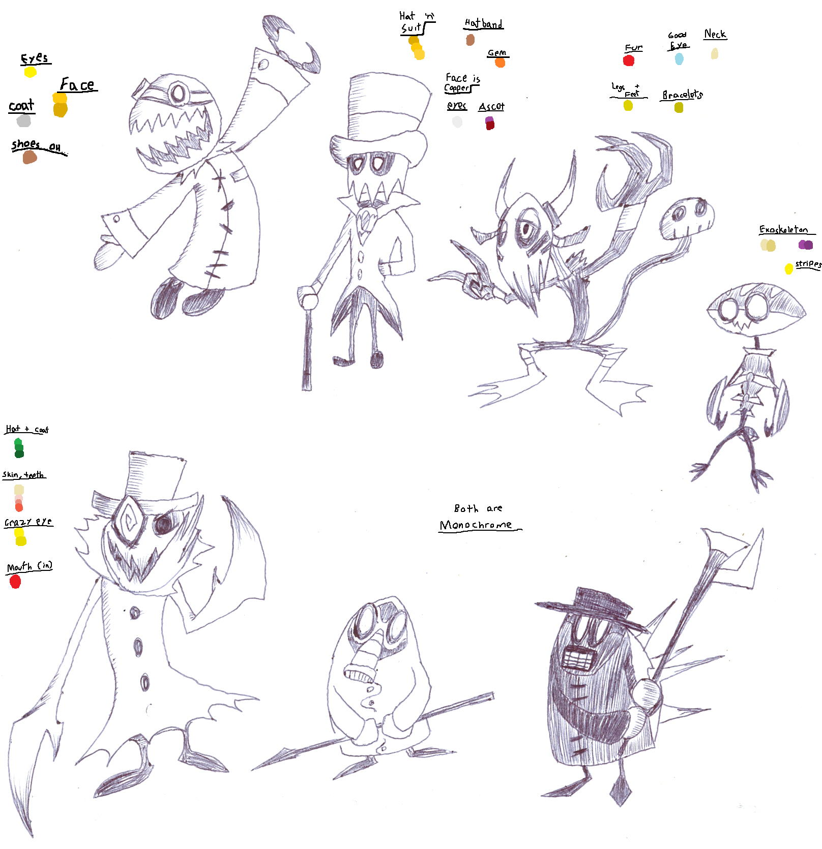 Dont starve character palettes by EBtheGAMER on DeviantArt