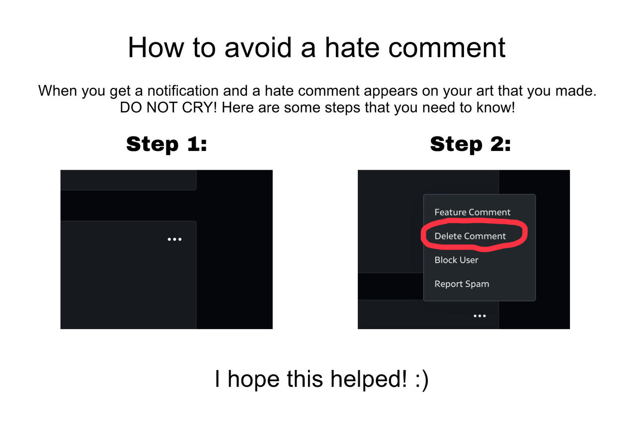 Avoid Comment How to avoid a hate comment in deviantart by IlyaRudakov01 on DeviantArt