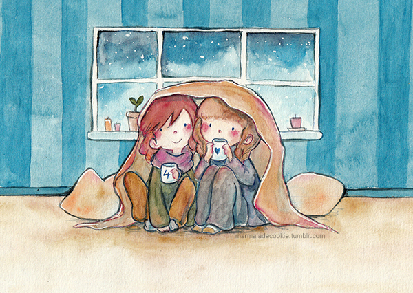 cuddles and tea by Marmaladecookie