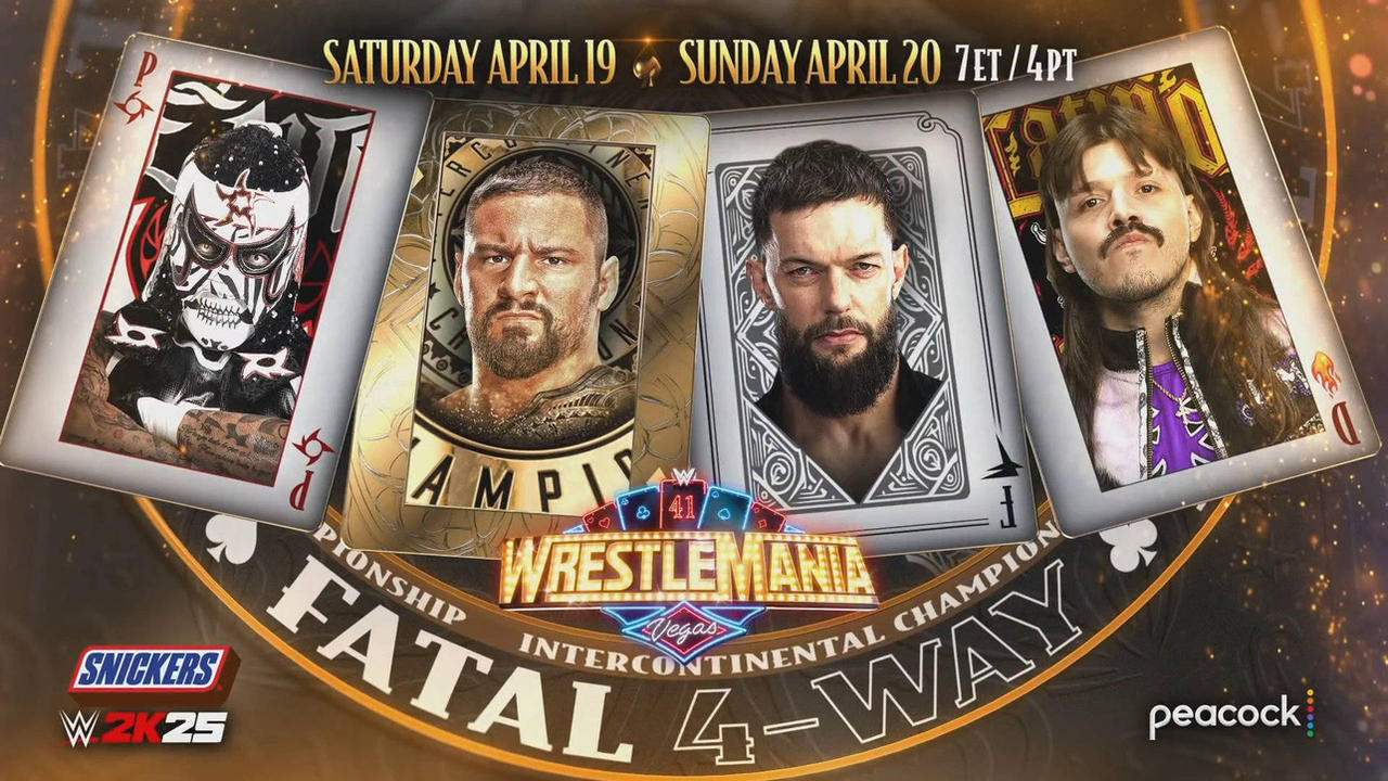 Fatal Four Rythms Fatal 4-WAY WRESTLEMANIA 41 MATCH POSTER by crackedwrestling on DeviantArt