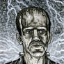 Frankenstein sketch card