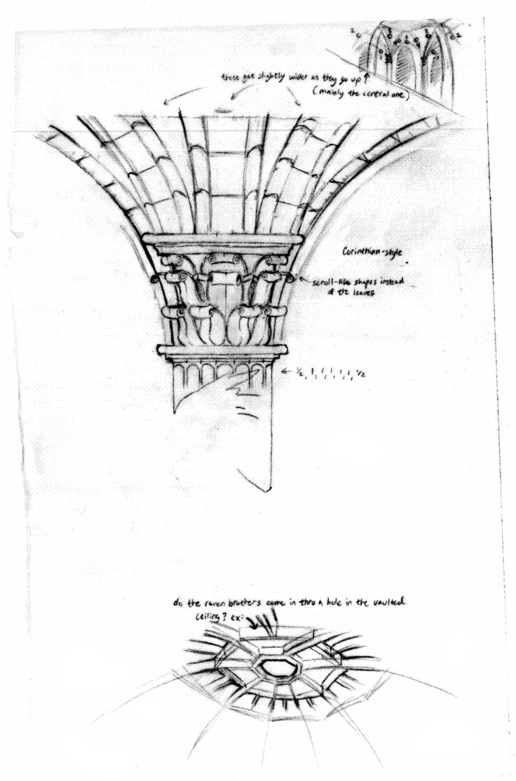 column tracing drawing