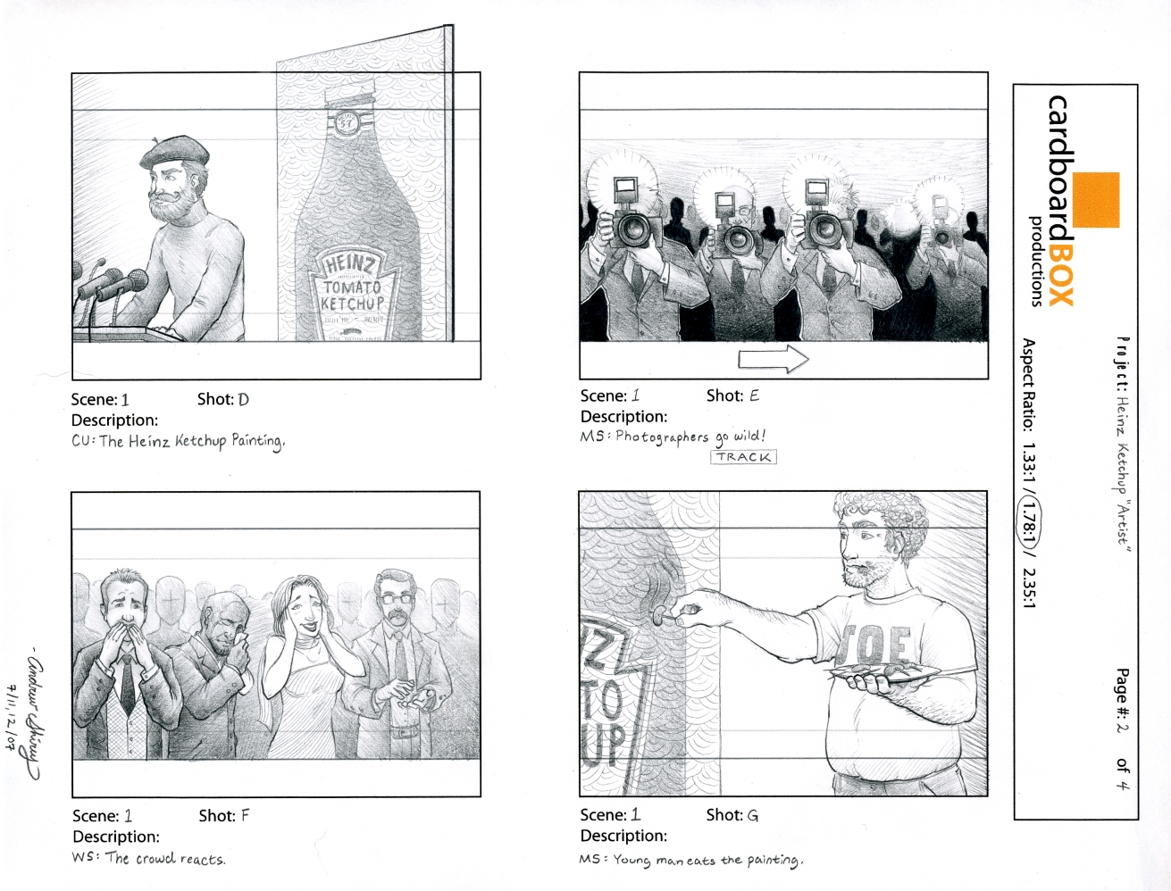 Heinz storyboard, pg. 2