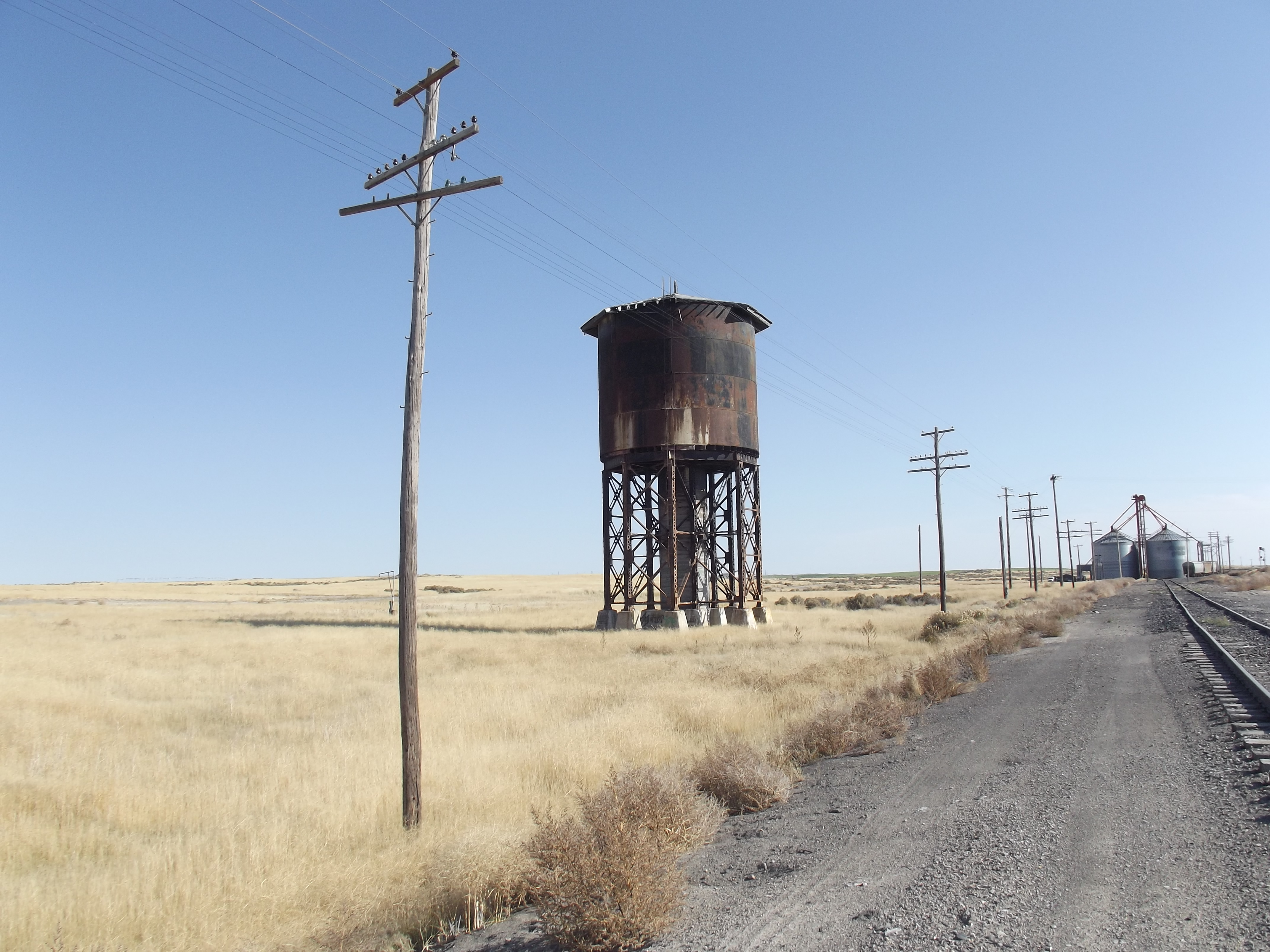 Weathered Poles and Water Tank