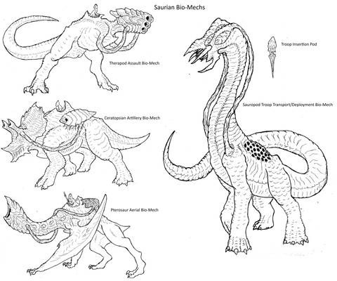 Wyrdverse: Saurian Bio-Mechs