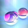 Poke ball and master ball - C4D render