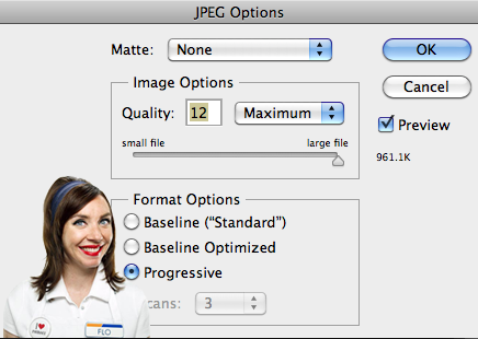 Progressive Jpeg Option: Go With The Flo