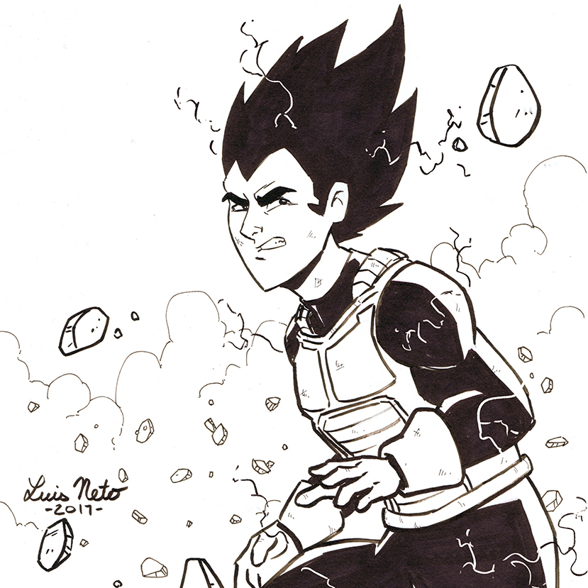 Inktober 2017 - Day-14 - Vegeta