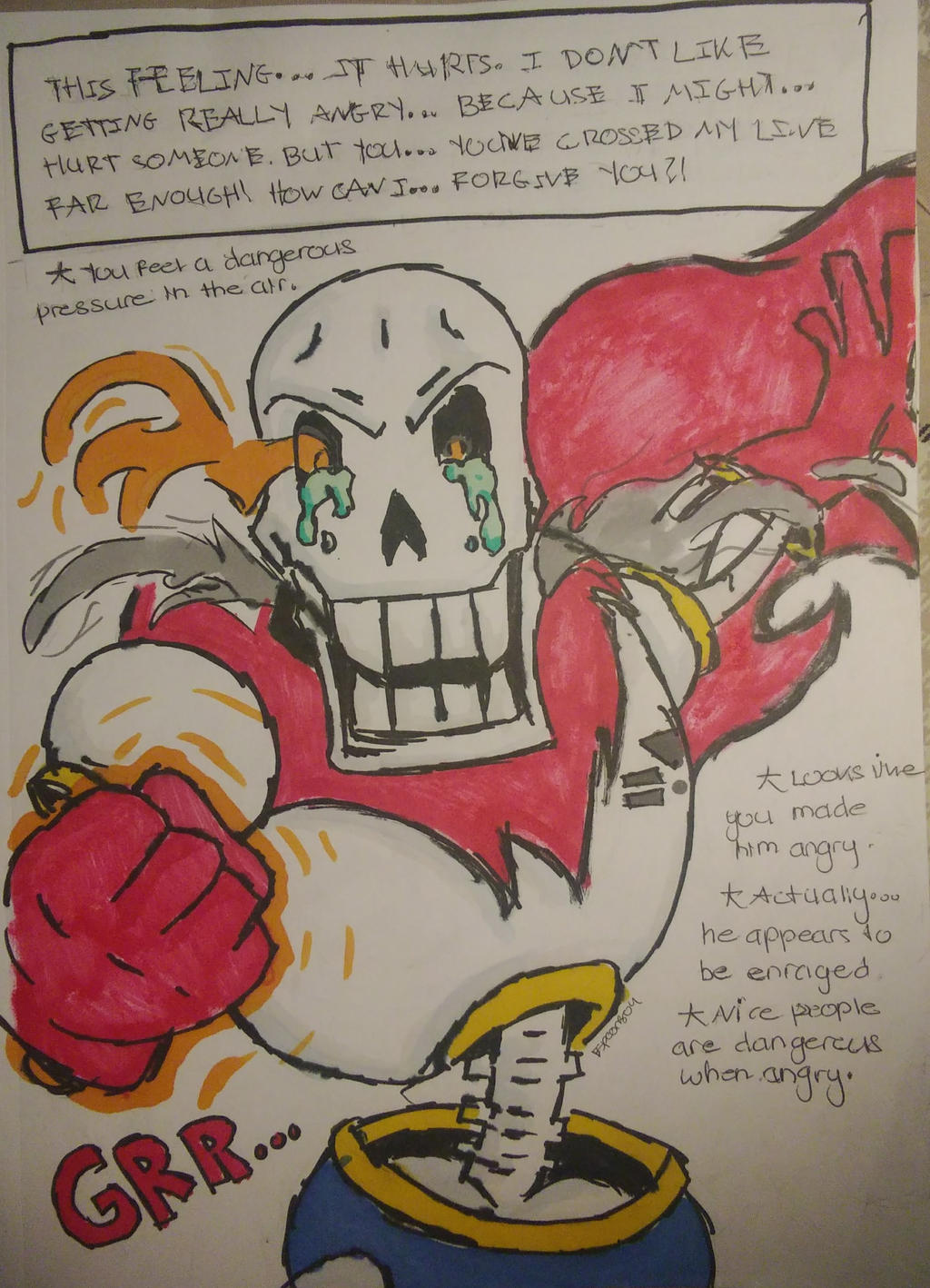 Papyrus Rage *Looks like you've made Papyrus angry. by Espeon804 on DeviantArt