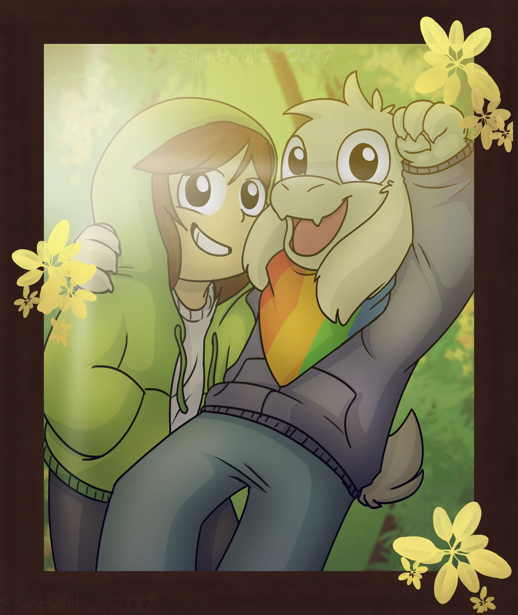 Chara and Asriel by Silentwoofz on DeviantArt