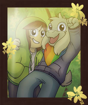 Chara and Asriel