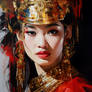 Thai Womens Faces Oil Painting - By Csaba Fikker-2