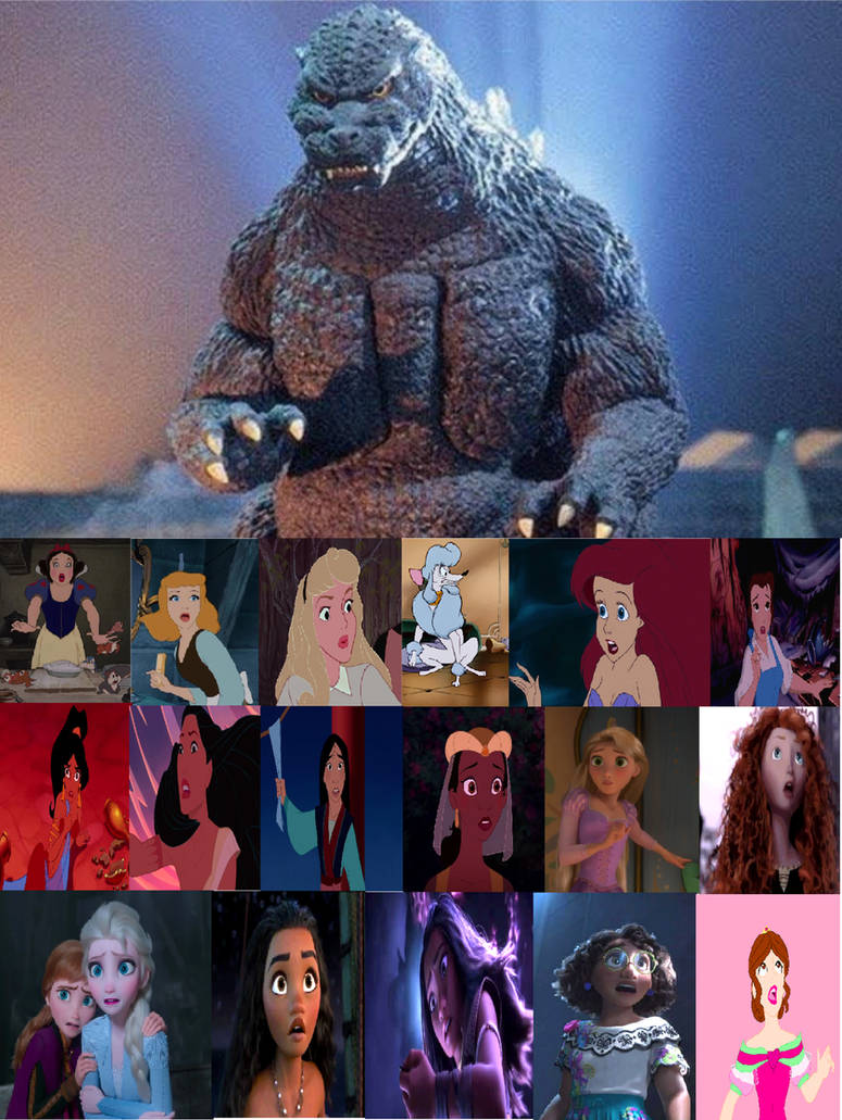 Godzilla Disry The New Disney Princess Group Shocked at Godzilla by GodzillaFan2028 on ...