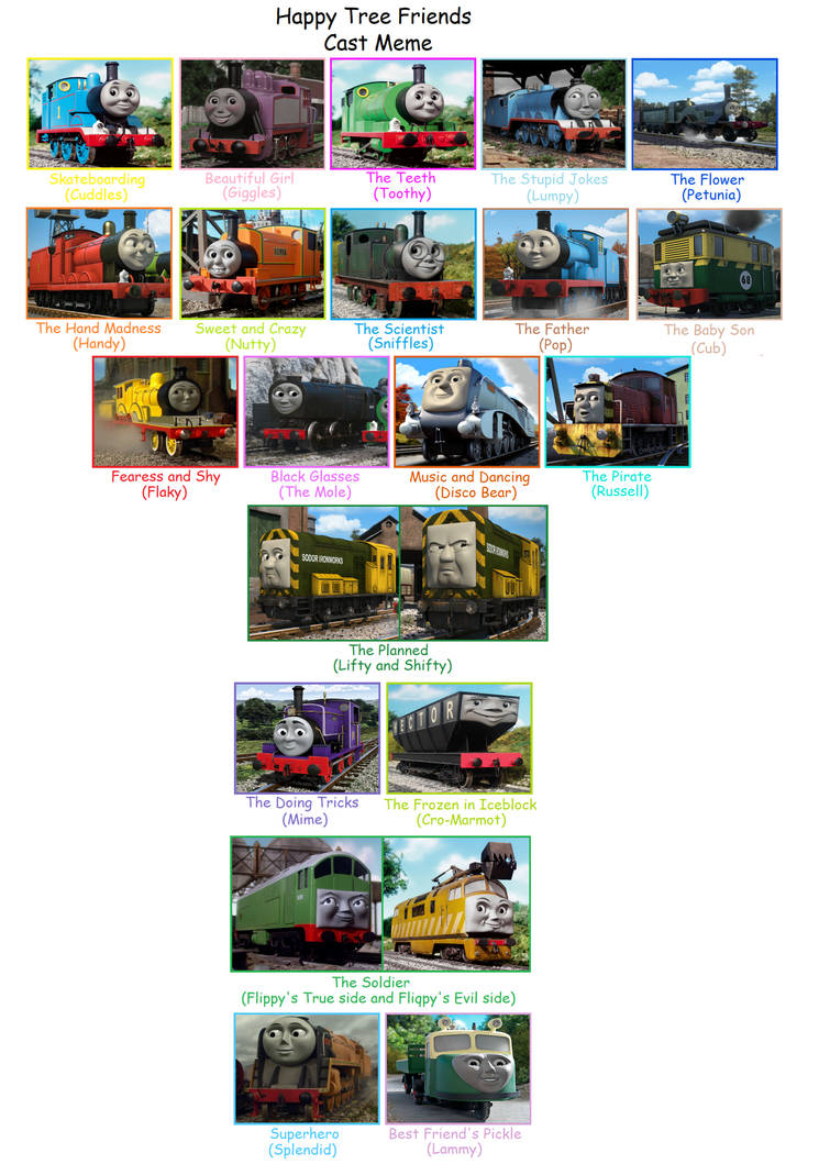My Thomas/Happy Tree Friends Recast by GodzillaFan2028 on DeviantArt