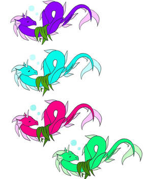 neon water dragons