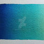 A loose rectangular gradient painted using waterco