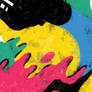 Abstract pop art color paint splash pattern backgr