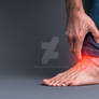 Joint pain Arthritis and tendon problems. a man to