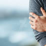 Joint pain Arthritis and tendon problems. a man to