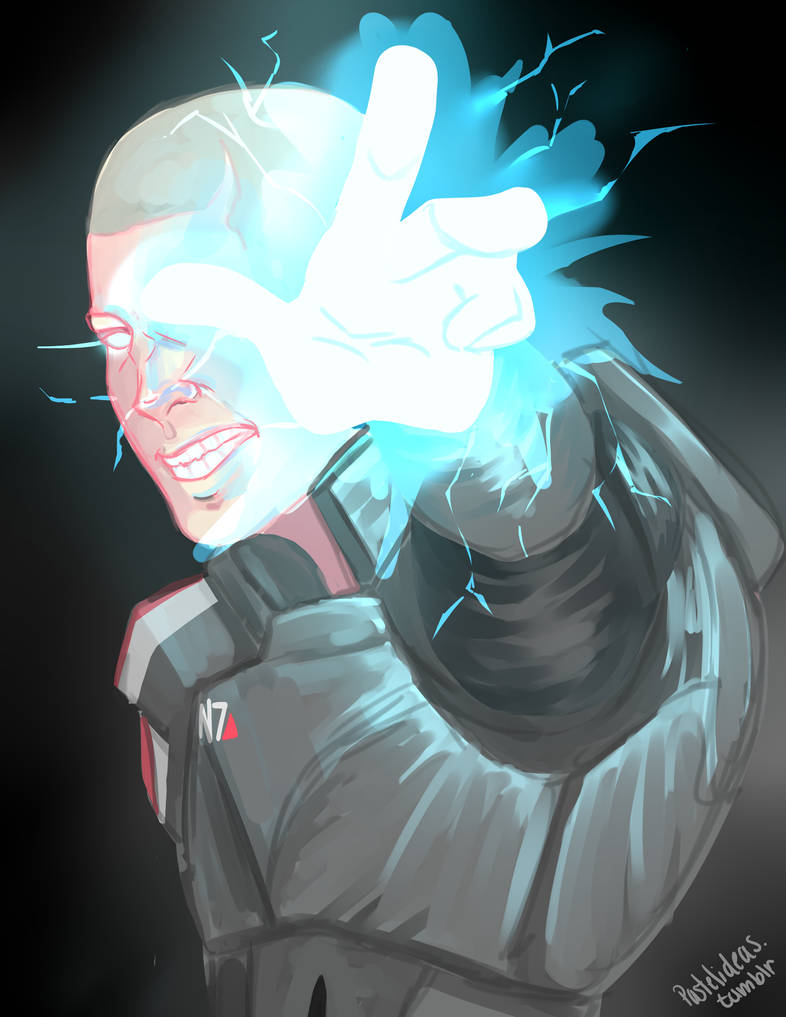 Commander Shepard Biotic by Pastelideas on DeviantArt
