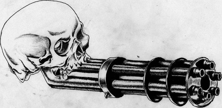 Scul Machine Gun Machine Gun Skull by ScotZombiJohnson on DeviantArt