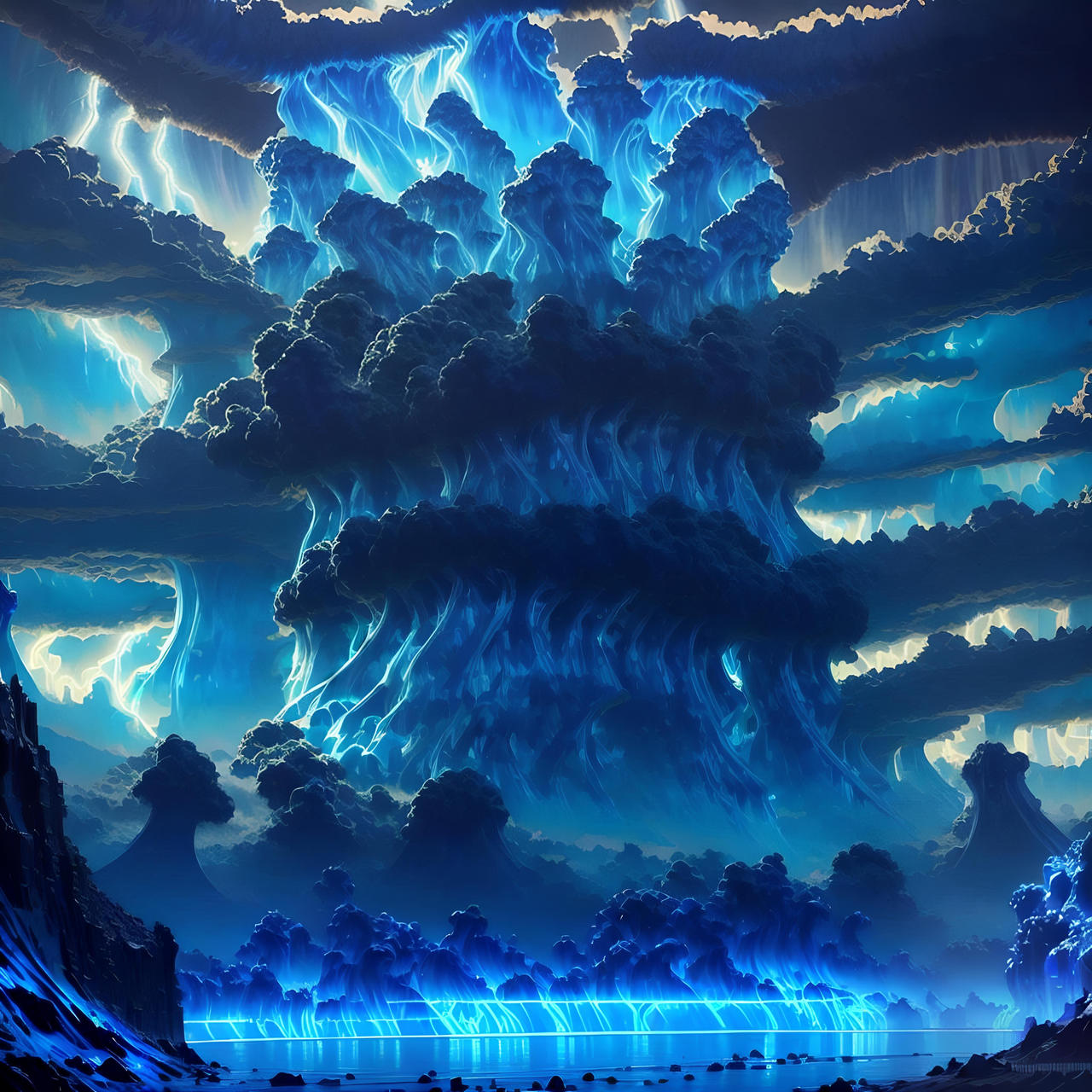Giant Blue Exploding Gigantic blue explosion by CapPollution on DeviantArt