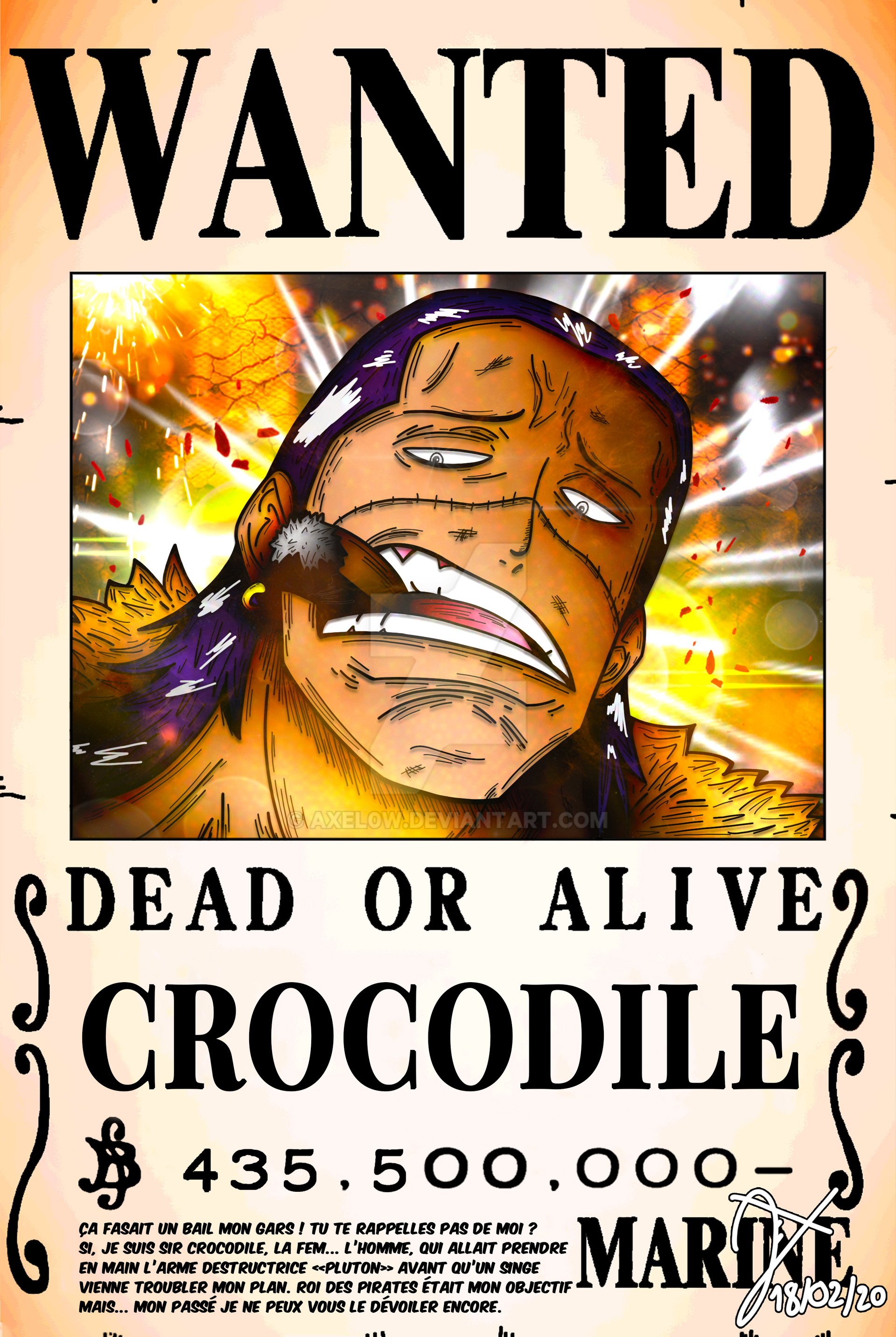 One Piece Crocodile Wanted Poster 42CM