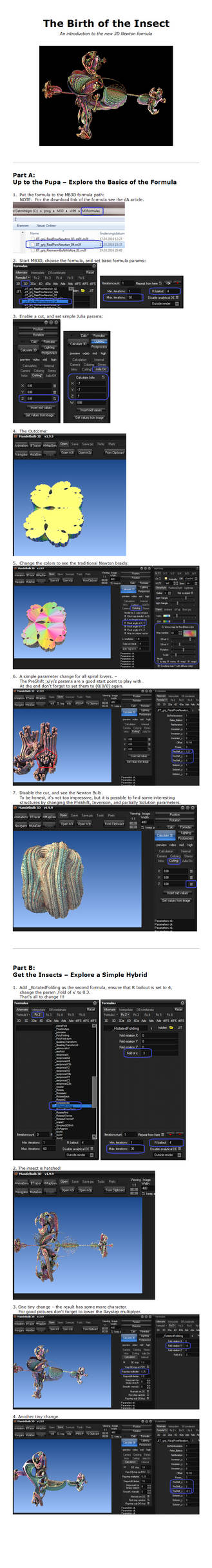 The Birth of the Insect - A 3D Newton Tutorial