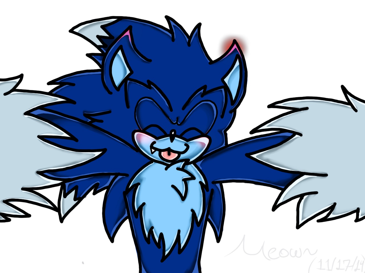 Wanna a hug? (Color, sonic the werehog)