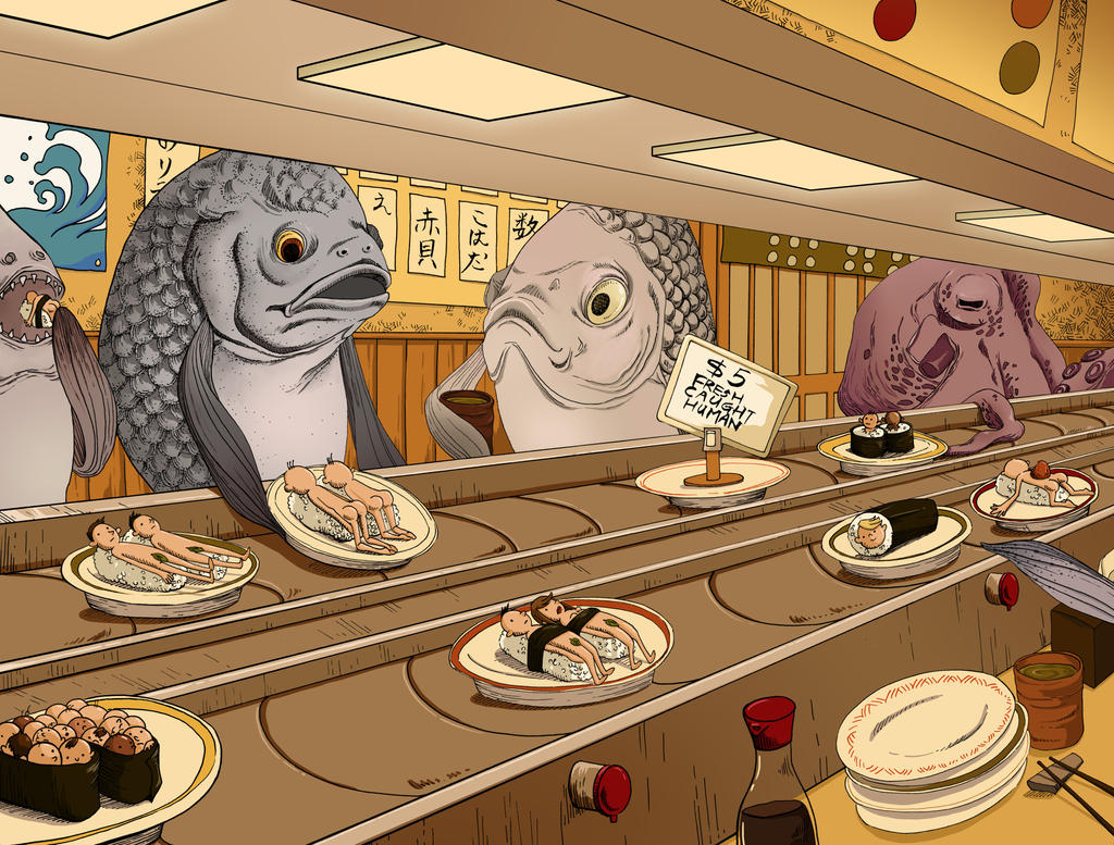 sushi shop by kiddhe