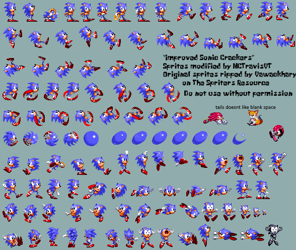 Improved Sonic Crackres sprites by MCTravisYT on DeviantArt