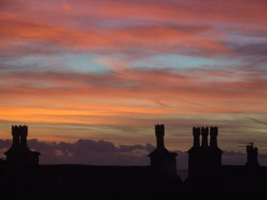 Chimneys at Dusk