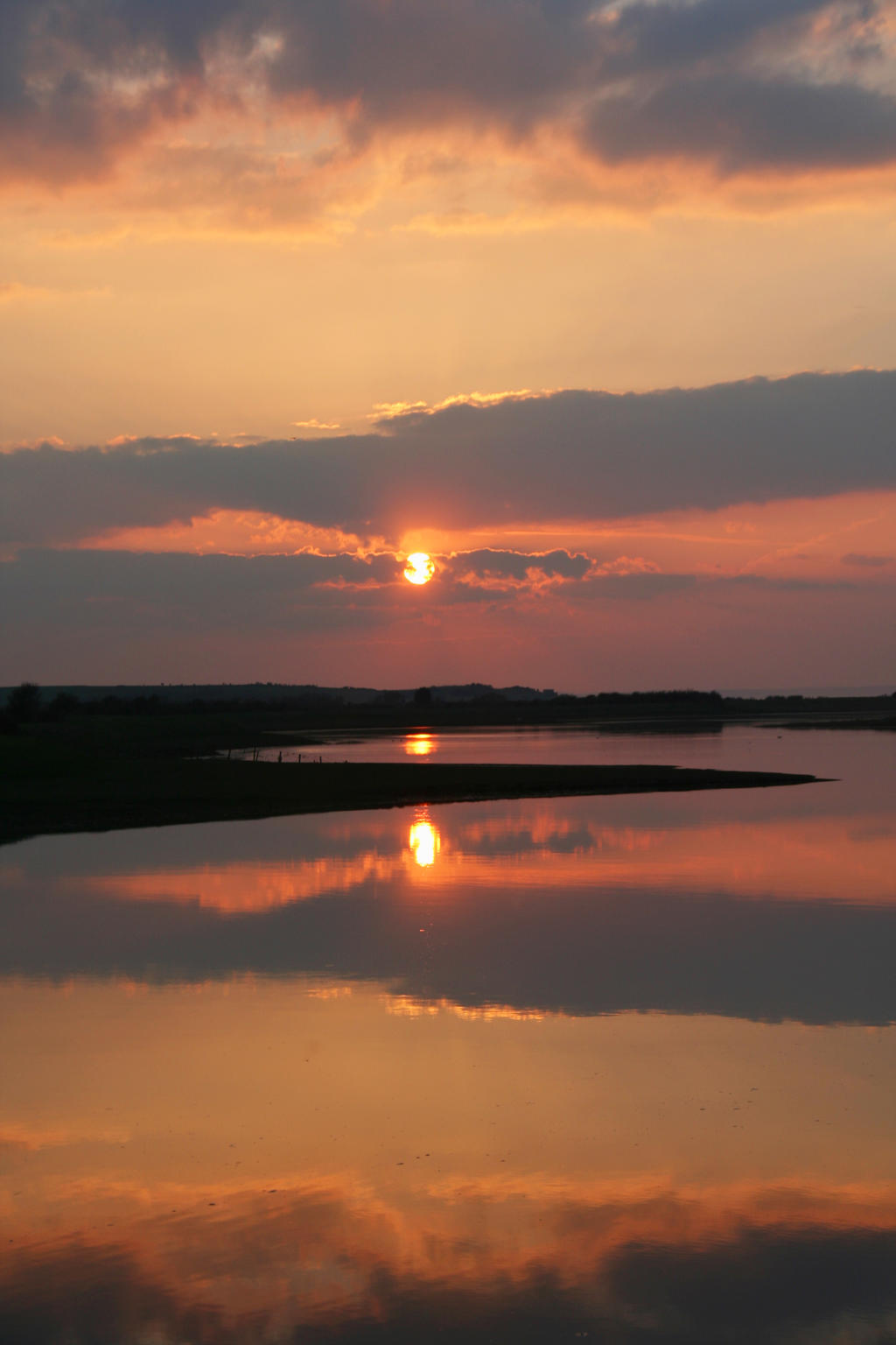 Sunset at lake in somerset 2, 2010