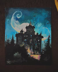 Gloomy Castle painting