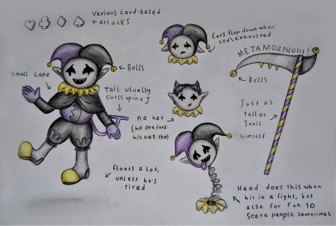 (Reference Sheet Practice) Jevil - Deltarune by Eve-aCatty on DeviantArt