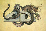 Chinese dragon DA logo by renonevada