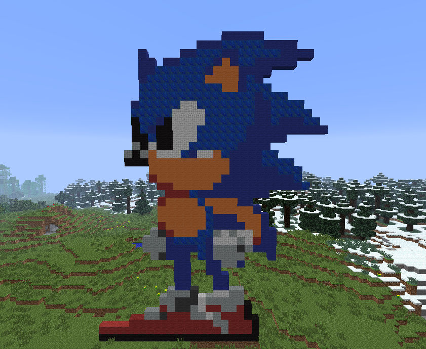 Minecraft sonic by ethandeffes on DeviantArt