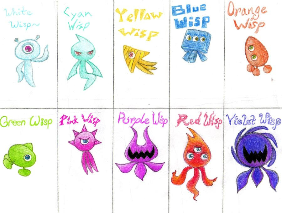 Sonic Colors Wisps by ethandeffes on DeviantArt