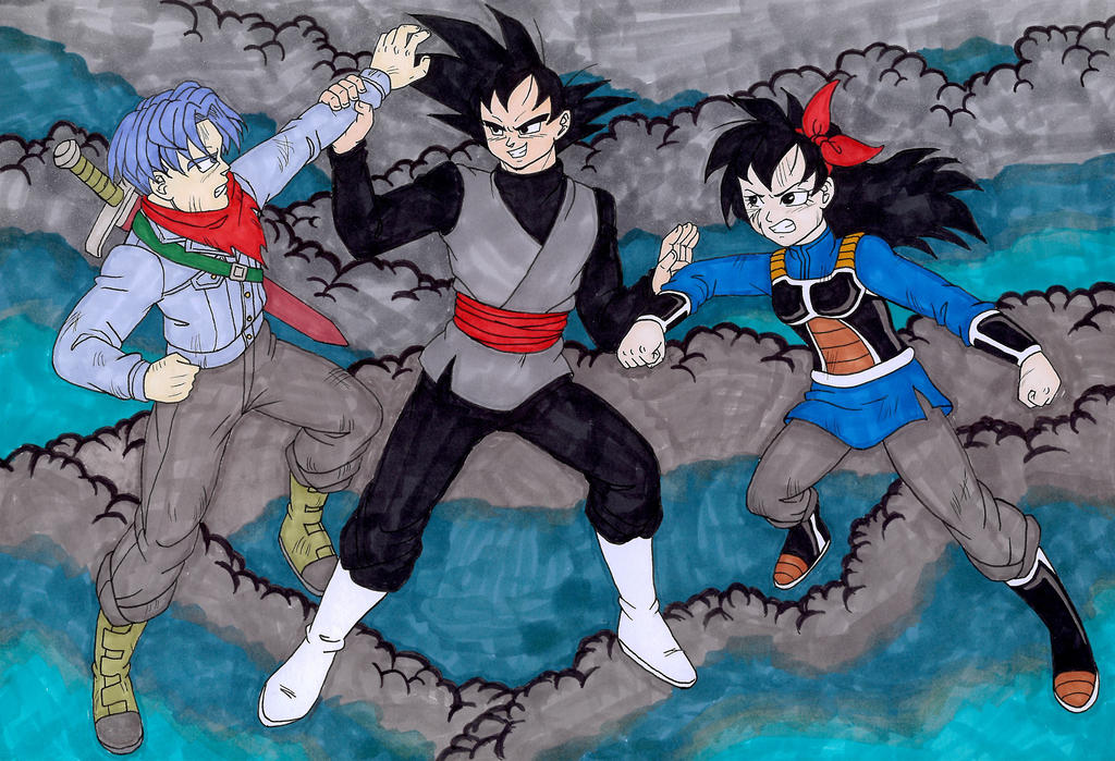 DB - Mirai Ranch and Trunks VS Black by IsabellaFaleno on DeviantArt