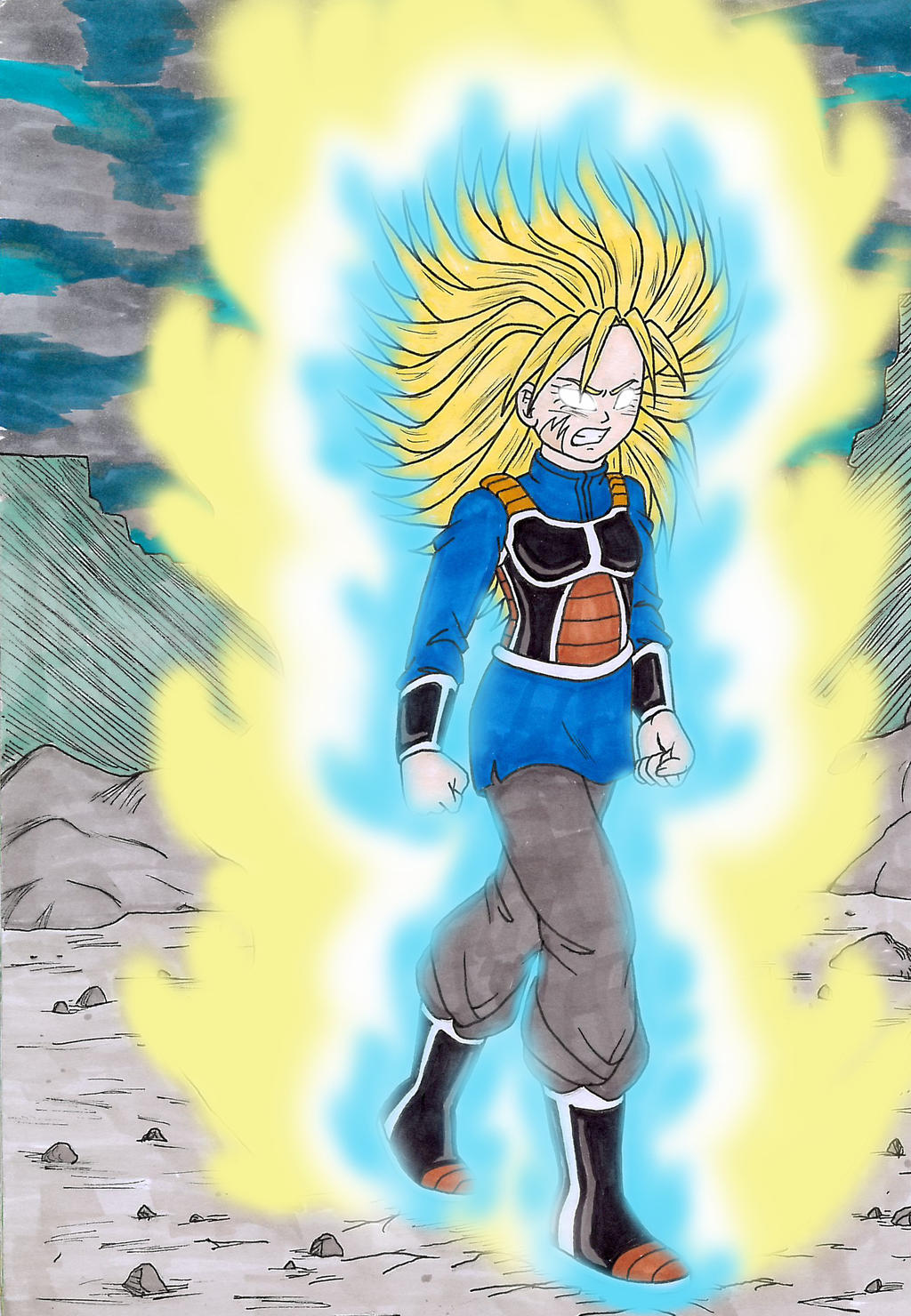 DB - Mirai Ranch, Super Saiyan Rage by IsabellaFaleno on DeviantArt