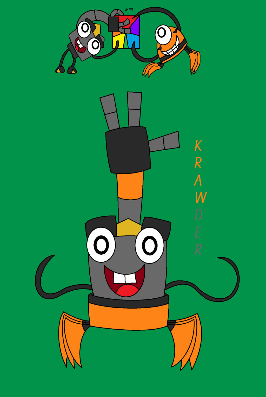 Fusionfall Mixels Mixels - Fusion HA Kraw and Krader by worldofcaitlyn on DeviantArt