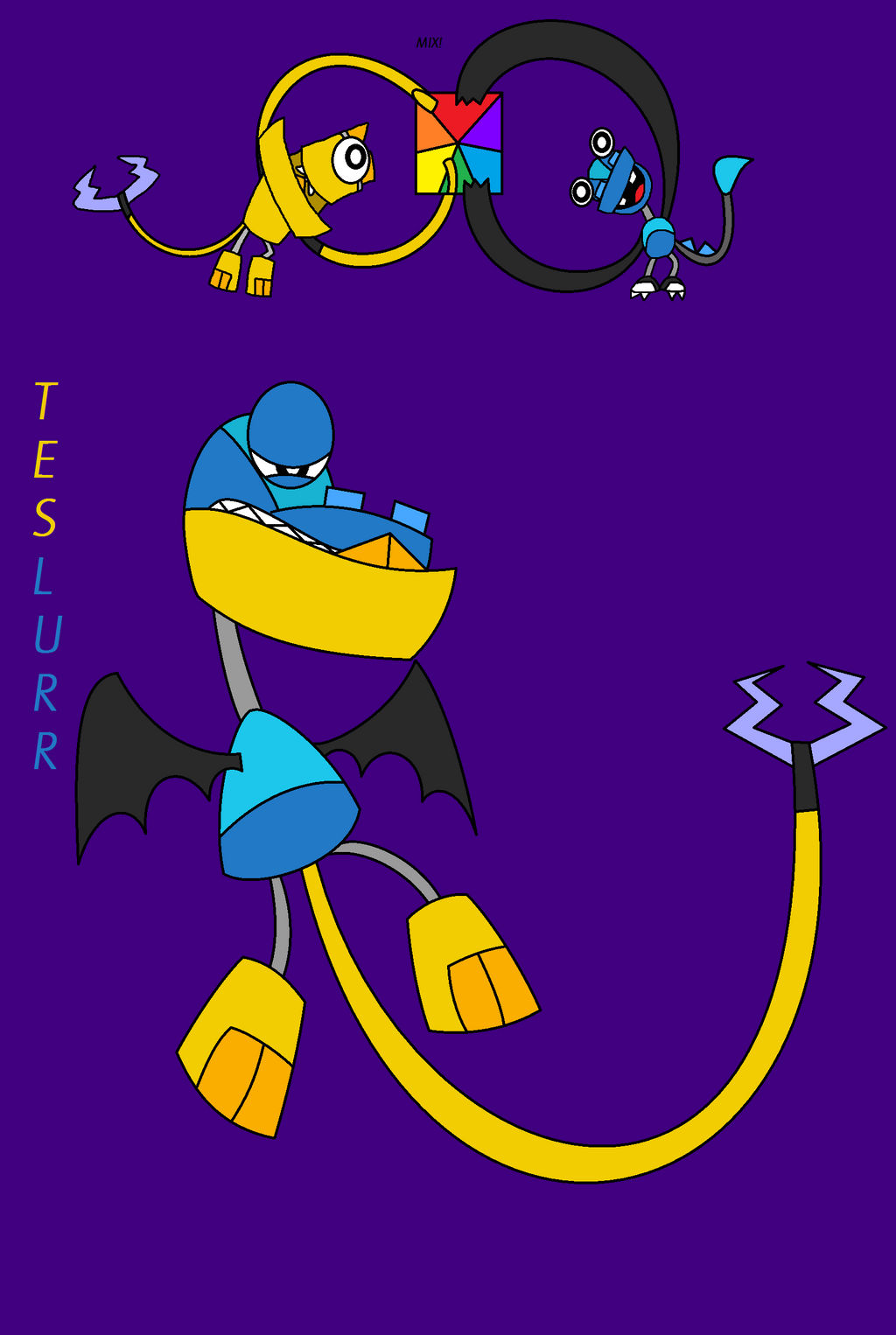 Fusionfall Mixels Mixels - Fusion HA Teslo and Flurr by worldofcaitlyn on DeviantArt