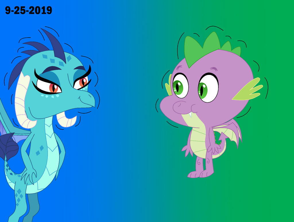 MLP - Spike And Ember's Heads Inflated by worldofcaitlyn on DeviantArt