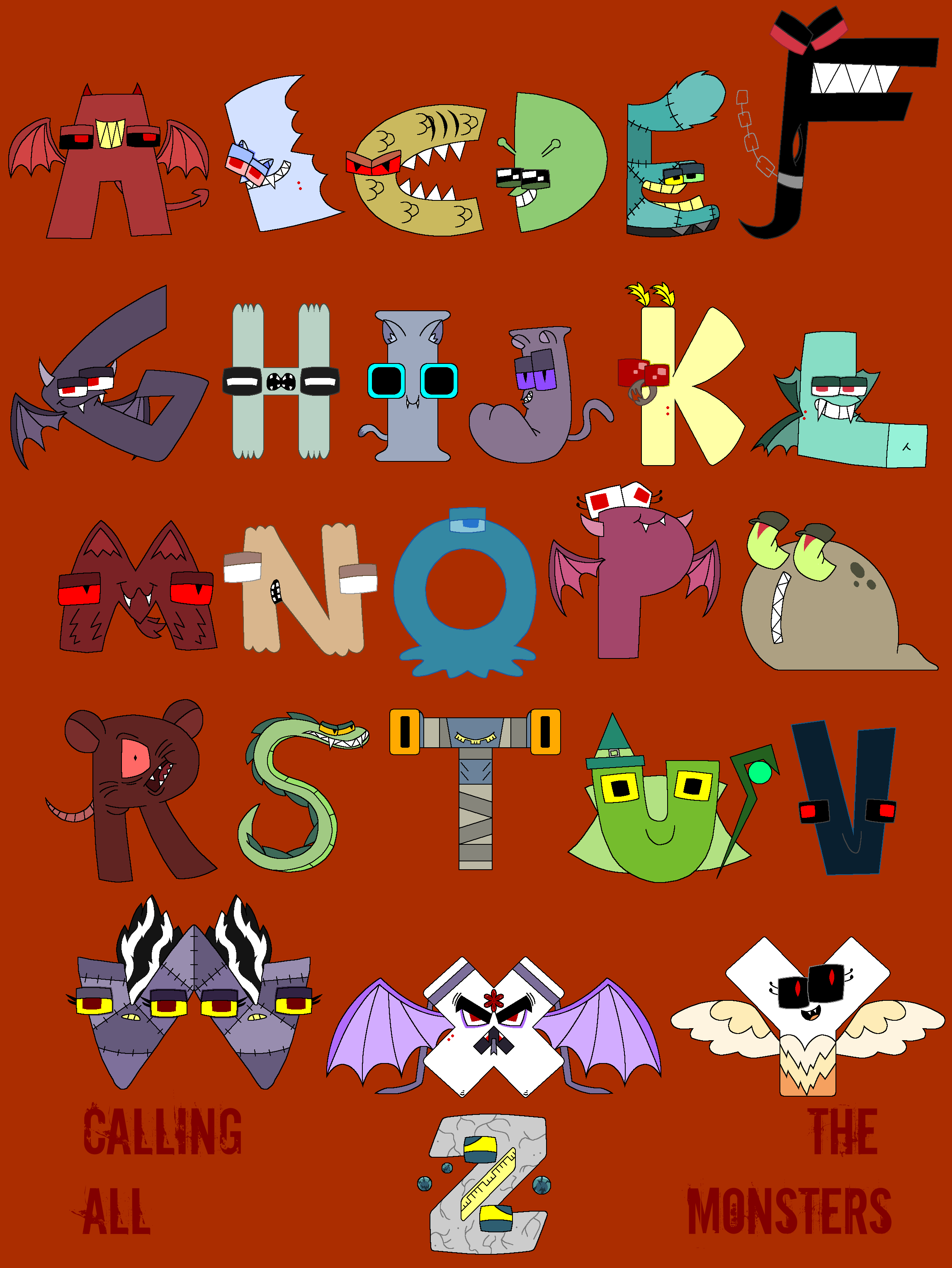 Monster Alphabet Lore: A by TigeressBird324 on DeviantArt
