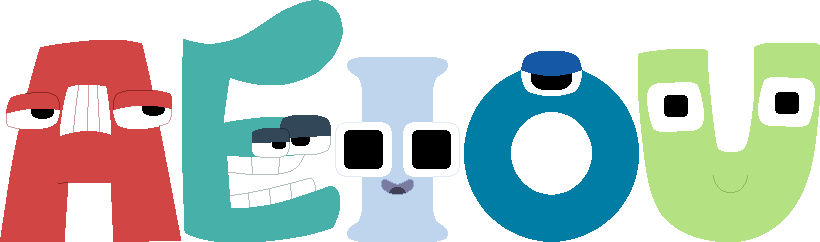 ALPHBTLR - AEIOU Lineless Art by worldofcaitlyn on DeviantArt