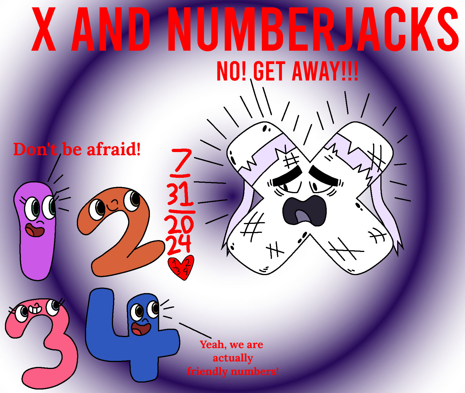 Drawception Numberjacks ALXNJ - The Numberjacks Meet X by worldofcaitlyn on DeviantArt