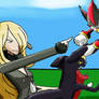 Shadow the Hedgehog vs Champion Cynthia