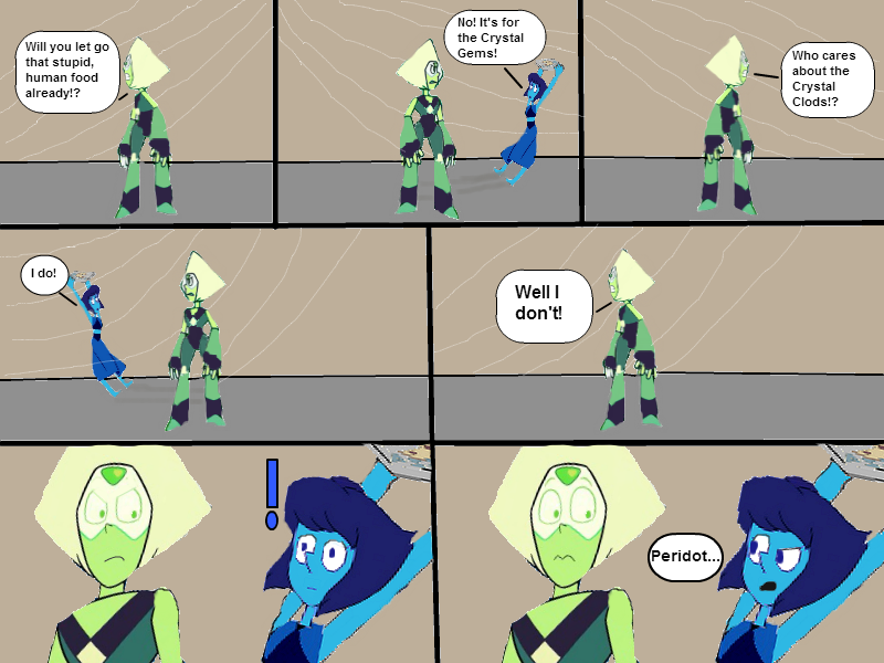 Lapis and Peridot- Sponge Pizza Scene