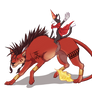 Red XIII and Caith Sith